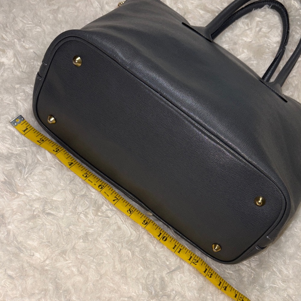 Vera Pelle Classic Gray Tote Bag - Picture 7 of 11